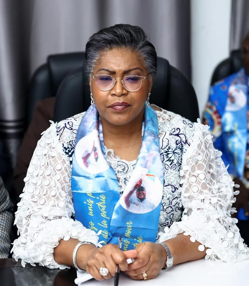 FB_IMG_1754225688863 Politique nationale. Gouvernement SUMWINA II.Message de félicitations à S.E Mme la Ministre national de l'environnement : Pr Marie Nyange Ndambo, PhD.