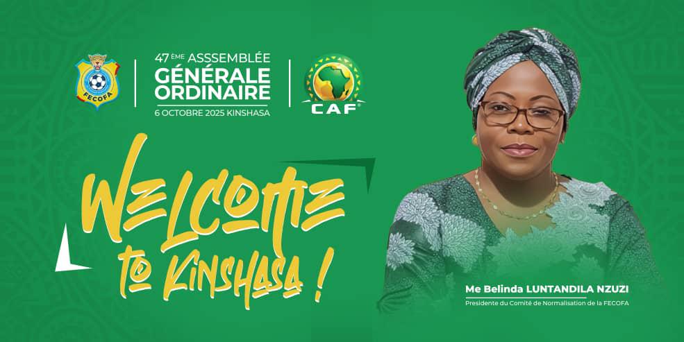 IMG-20251006-WA0092-1 Le vice-président du CONOR-FECOFA, Honoré Loango, représente la présidente Belinda Luntadila à l’ouverture de la 47ᵉ Assemblée générale de la CAF.