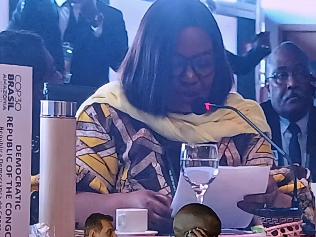 IMG-20251014-WA0093 Environnement- Climat : S.E. Marie Nyange Ndambo exhorte les dirigeants mondiaux à passer de la parole à l'acte face à l'urgence climatique.