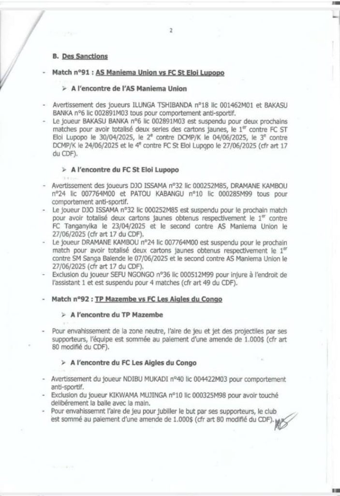 IMG-20251111-WA0099-703x1024 RDC-Illicocash Ligue 1: Toute la vérité sur le cas de l'alignement du joueur Sefu du FC MK face au FC Les Aigles.