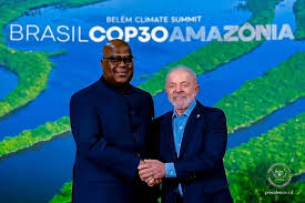 IMG-20251111-WA01141 "Nous voulons que le monde reconnaisse notre capacité à réguler le climat...cette reconnaissance s’accompagne des retombées " Mme Marie Nyange Ndambo, Ministre de l'Environnement, Développement Durable et Nouvelle Économie du Climat, RDC.