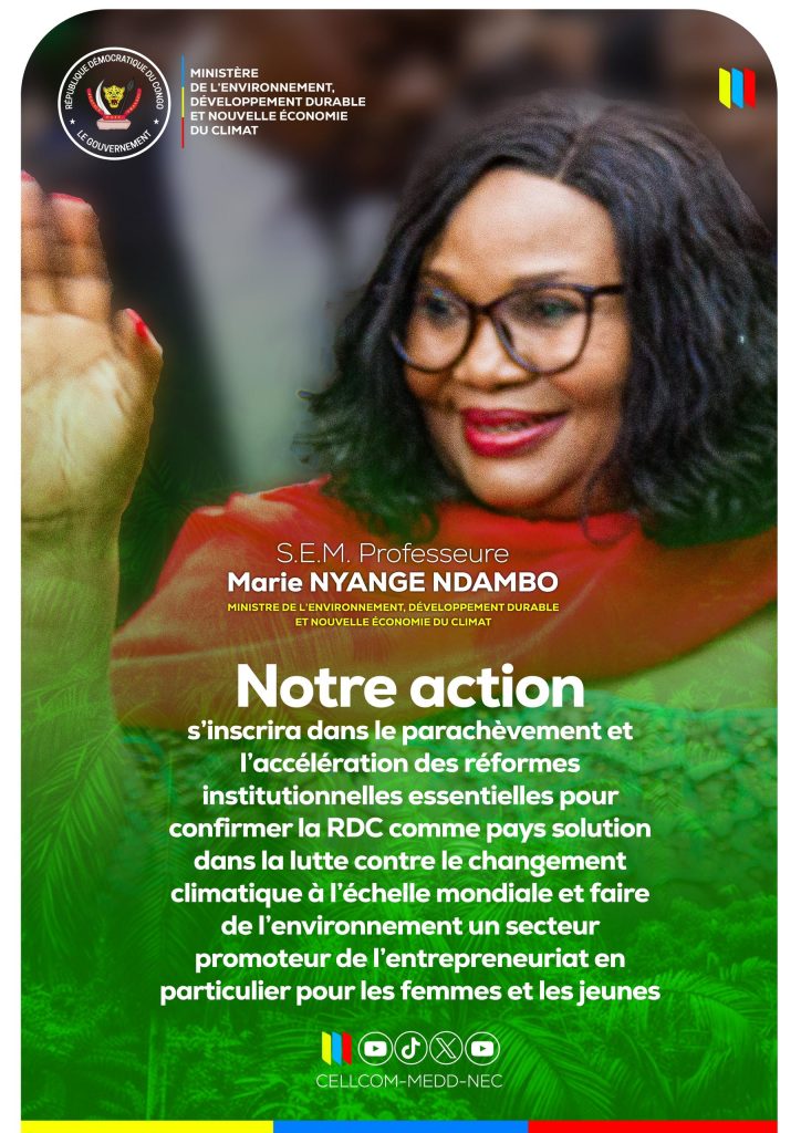 IMG-20250829-WA0101-724x1024 Environnement RDC. Marie Nyange Ndambo : une voix forte pour le climat, les forêts et l’avenir de la RDC dans sa biodiversité.